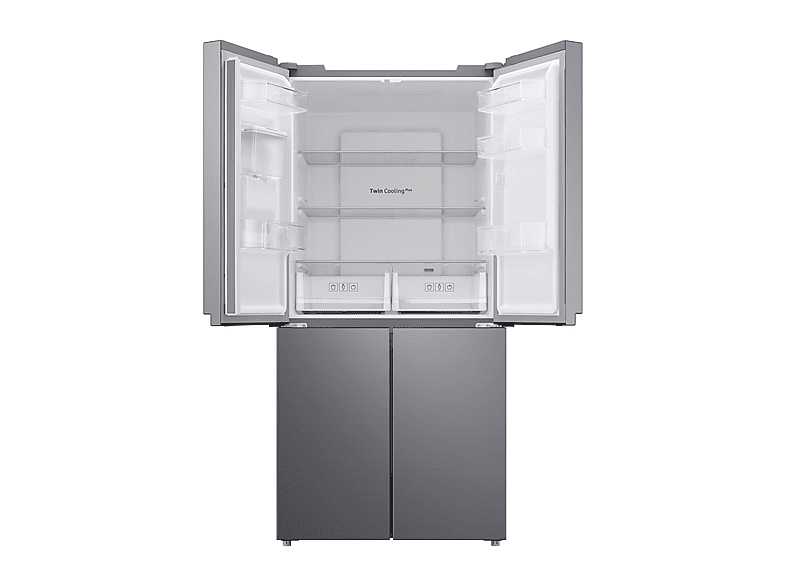 Frigorífico americano - Samsung RF48A401EM9/EF, Twin Cooling Plus, 179.3 cm, 488 l, Dispensador de agua, Twist Ice maker, Inox