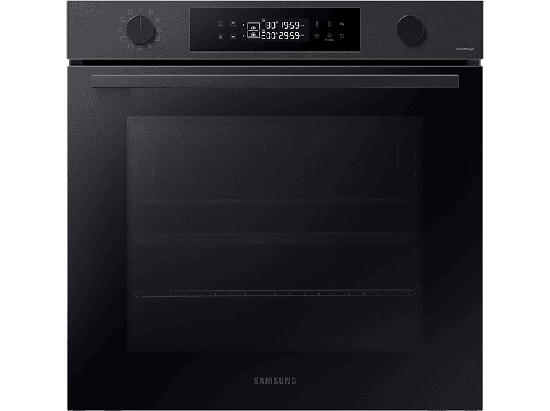 Horno - Samsung Dual Cook NV7B4430ZAB/U1, Multifunción, Pirolítico, 76l, 59.5 cm, Función WiFi con SmartThings, Negro