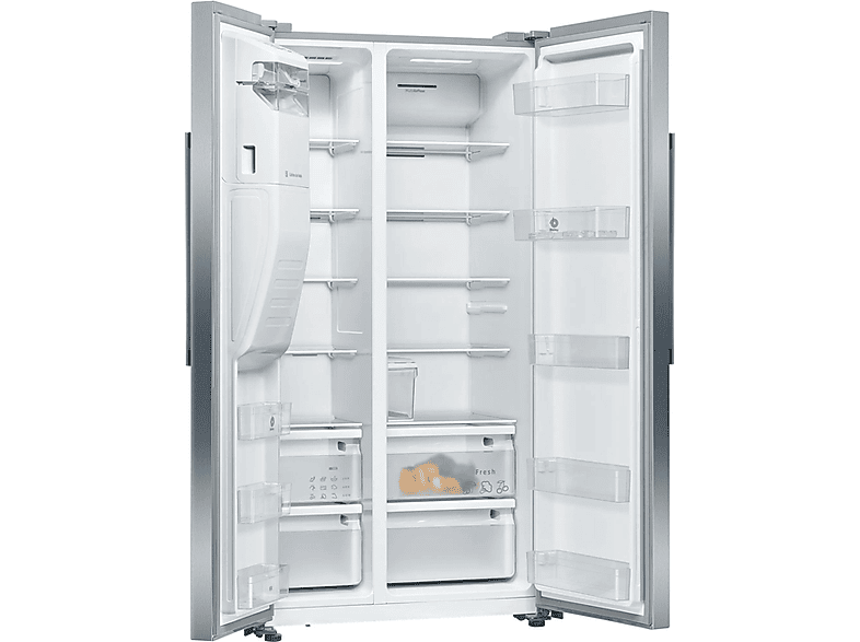 Frigorífico americano - Balay 3FAE494XE, No Frost, 178.7 cm, 562 l, Ancho especial 90 cm, Cajón BigBox, Inox