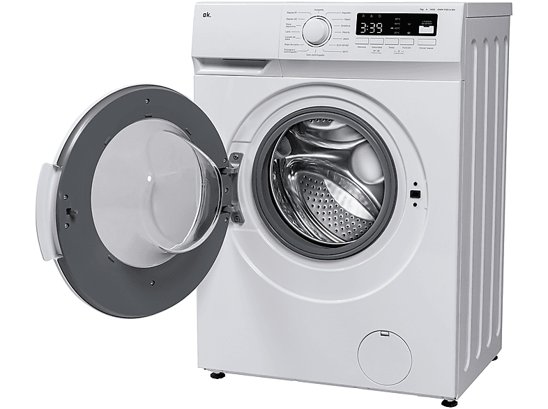 Lavadora carga frontal - OK . OWM 7123 A INV, 7 kg, 1400 rpm, 15 Programas, Motor Inverter, Función vapor, Blanco