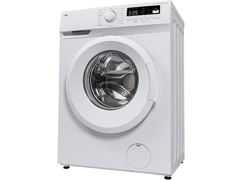Lavadora carga frontal - OK . OWM 7123 A INV, 7 kg, 1400 rpm, 15 Programas, Motor Inverter, Función vapor, Blanco