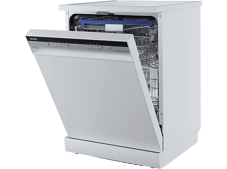 Lavavajillas - Koenic KDW 6021-13 C FS, 14 Servicios, 8 Programas, Ancho 59.6 cm, Libre instalación, Blanco