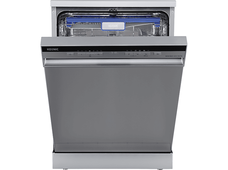 Lavavajillas - Koenic KDW 6021-13 C IN FS, 14 Servicios, 8 Programas, Ancho 59.6 cm, Libre instalación, Inox