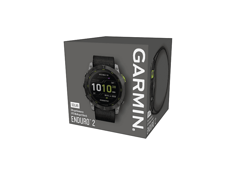 Smartwatch - Garmin Enduro 2, Talla única, Polímero reforzado con fibra de vidrio (GFRP, Glass Fiber Reinforced Polymer), Titanio, Gris