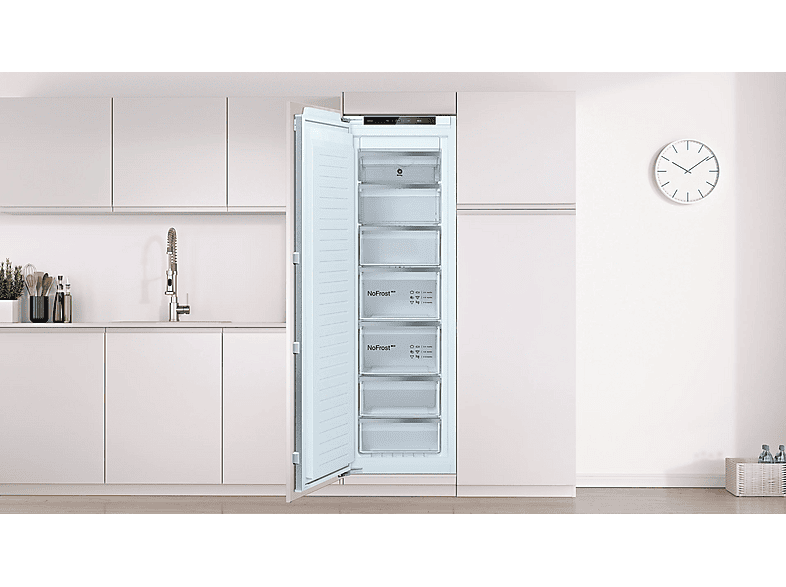 Congelador vertical - Balay 3GIE737F, 212 l, 177 cm, Tecnología Inverter, Cajón Big Box, Sin panelar