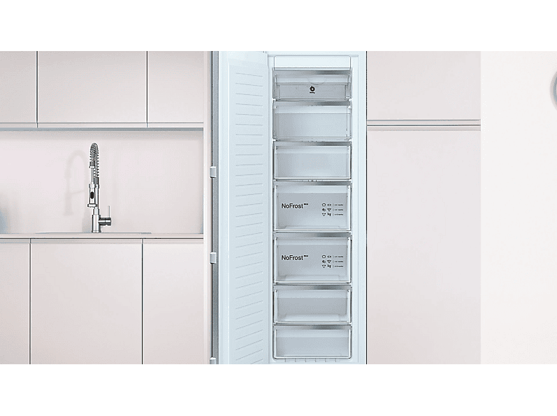 Congelador vertical - Balay 3GIE737F, 212 l, 177 cm, Tecnología Inverter, Cajón Big Box, Sin panelar