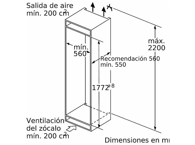 Congelador vertical - Balay 3GIE737F, 212 l, 177 cm, Tecnología Inverter, Cajón Big Box, Sin panelar