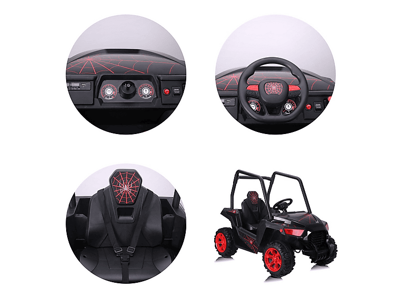 Coche eléctrico - Chipolino BUGGY SPIDER Negro