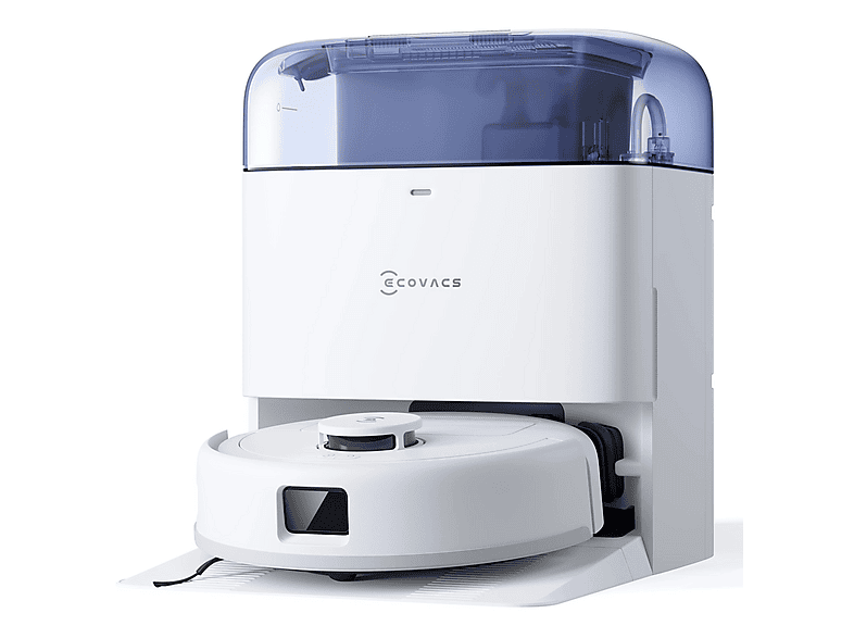 Robot friegasuelos - Ecovacs Deebot Mini Blue, 70 W, Potencia de succión 19,5 kPa, Depósito 0,14 l, Autonomía 128Min., Blanco