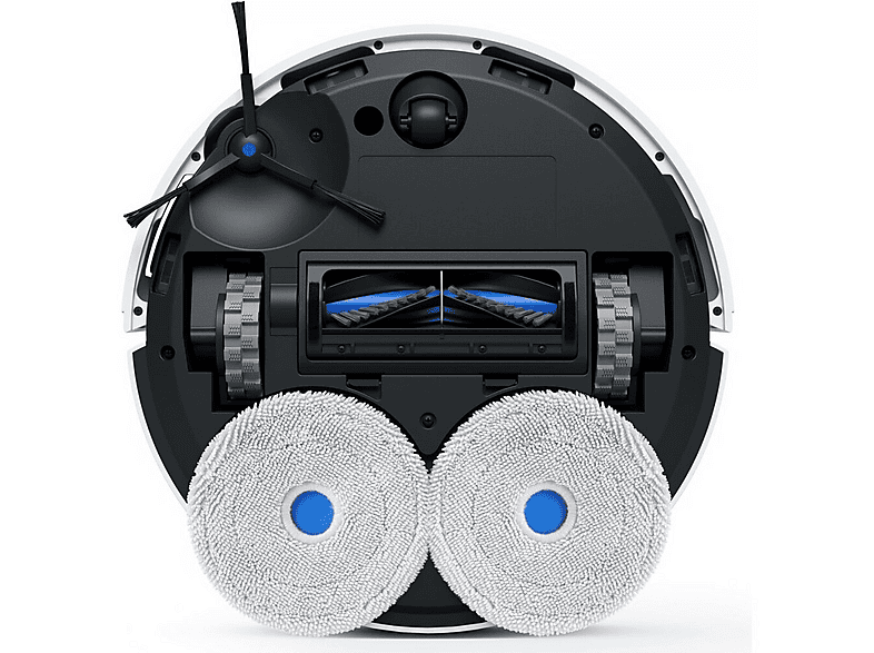 Robot friegasuelos - Ecovacs Deebot Mini Blue, 70 W, Potencia de succión 19,5 kPa, Depósito 0,14 l, Autonomía 128Min., Blanco