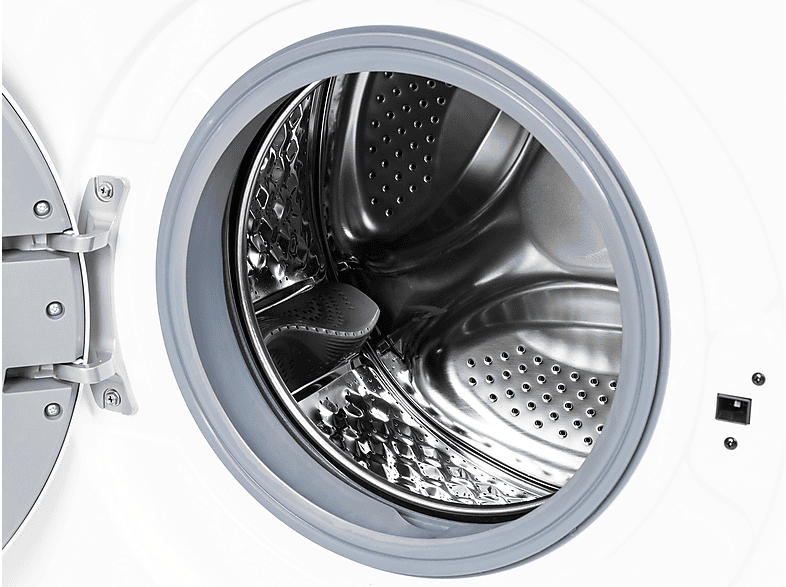 Lavadora carga frontal - Midea MF100W80BA/W-ES, 8 kg, 1400 rpm, 15 Programas, 72dB(A), 47.5 cm Profundidad, Blanco