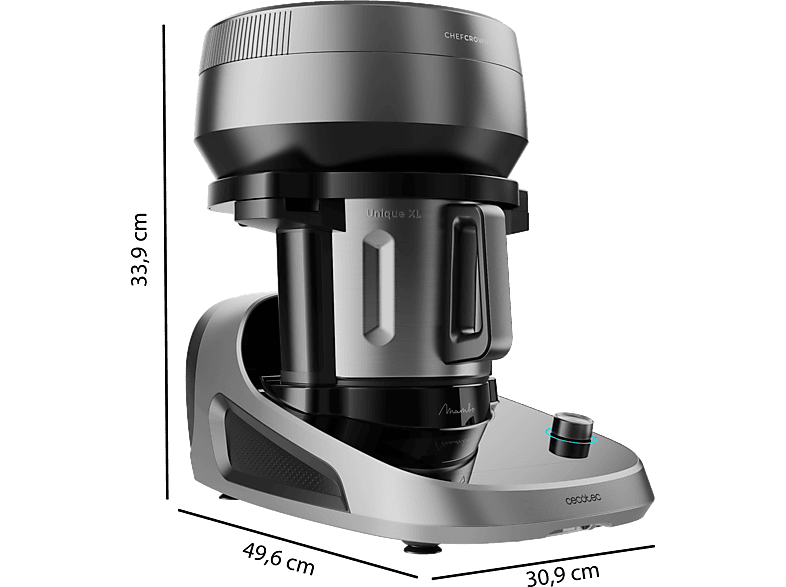 Robot de cocina - Cecotec Mambo CooKing Total Gourmet, 2200W, 4.5 l, 45 Funciones, 1000 recetas, Dispensador, Panel táctil, Autolimpieza, Wi-Fi, Inox