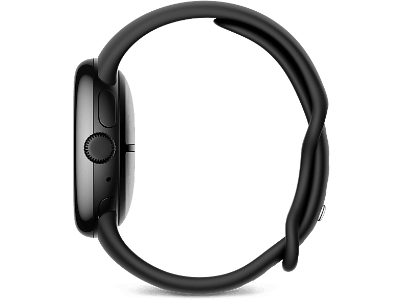 Smartwatch - Google Pixel Watch 3, AMOLED, 45 mm, S-L, Aluminio 100% reciclado, Obsidiana