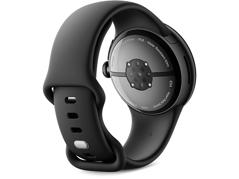 Smartwatch - Google Pixel Watch 3, AMOLED, 45 mm, S-L, Aluminio 100% reciclado, Obsidiana