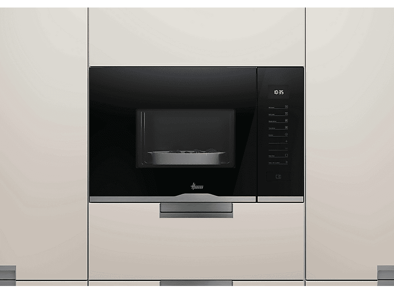 Microondas integrable - Hoover H-MICROWAVE 500 HMG20C5SB, 5 potencia, 20 l, Negro