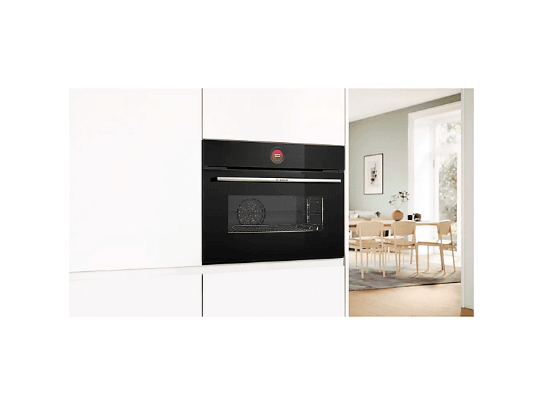 Horno compacto - Bosch CBG7341B1, Integrable, Hidrolítica, 47 l, 59,4 cm, negro