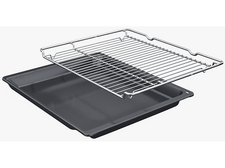 Horno - Bosch HBA574ES3, Multifunción, Pirolítico, 71 l, 59.4 cm, HotAir 3D, Asistente de limpieza con agua, Inox