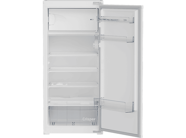 Frigorífico una puerta integrable - Beko BSSA210K4SN, Cíclico, 121.5 cm Altura, 175 l, Puerta Reversible, Motor ProSmart™ Inverter, Sin panelar