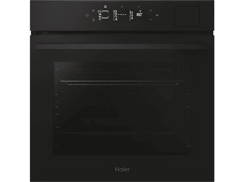 Horno a vapor - Haier ID Series 4 H6 ID46G3SYTB, Multifunción, Pirolítico y por agua, 78 l, Vapor Steam Plus, 27 funciones, 60 cm, Negro