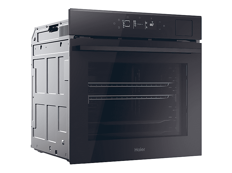 Horno a vapor - Haier ID Series 4 H6 ID46G3SYTB, Multifunción, Pirolítico y por agua, 78 l, Vapor Steam Plus, 27 funciones, 60 cm, Negro