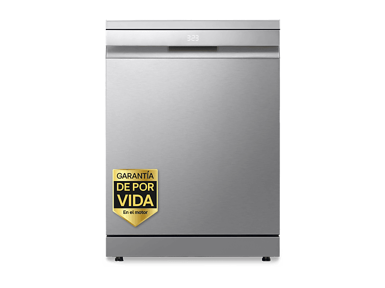 Lavavajillas - LG DF587HVS, 10 servicios, 10 programas, 60 cm, Lavado a vapor, Acero antihuellas