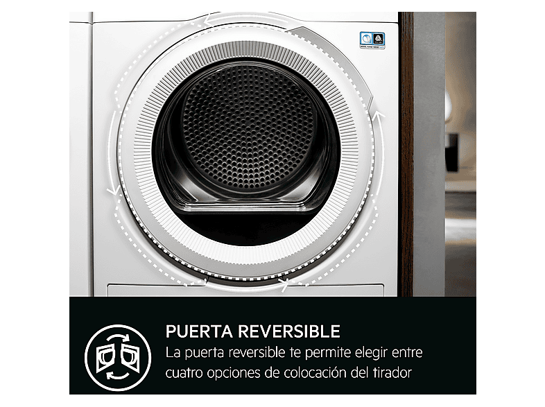 Secadora bomba de calor - AEG Serie 8000 AbsoluteCare TR839T4PBC, 9 kg, Blanco