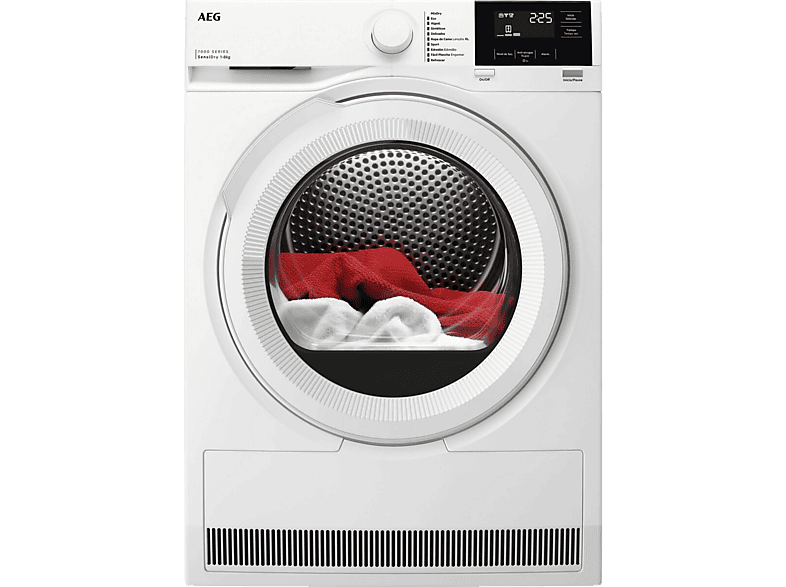 Secadora bomba de calor - AEG Serie 7000 SensiDry TR718P2OB, 8 kg, Blanco