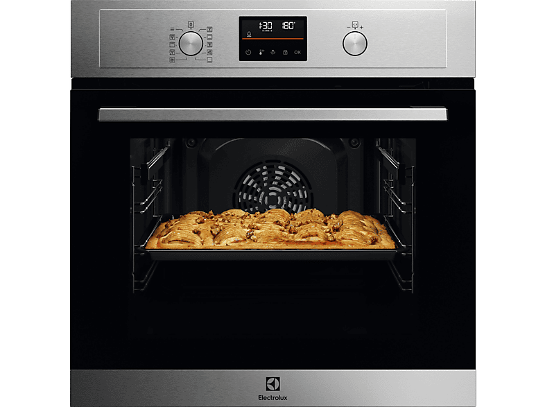 Horno - Electrolux EOH4P56BX, Multifunción, Pirolítico, 65 l, Función Grill, Inox antihuellas