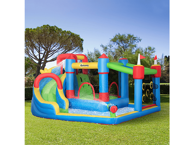 Castillo Hinchable - Outsunny 342-040V90, a partir de 5 año(s), Multicolor