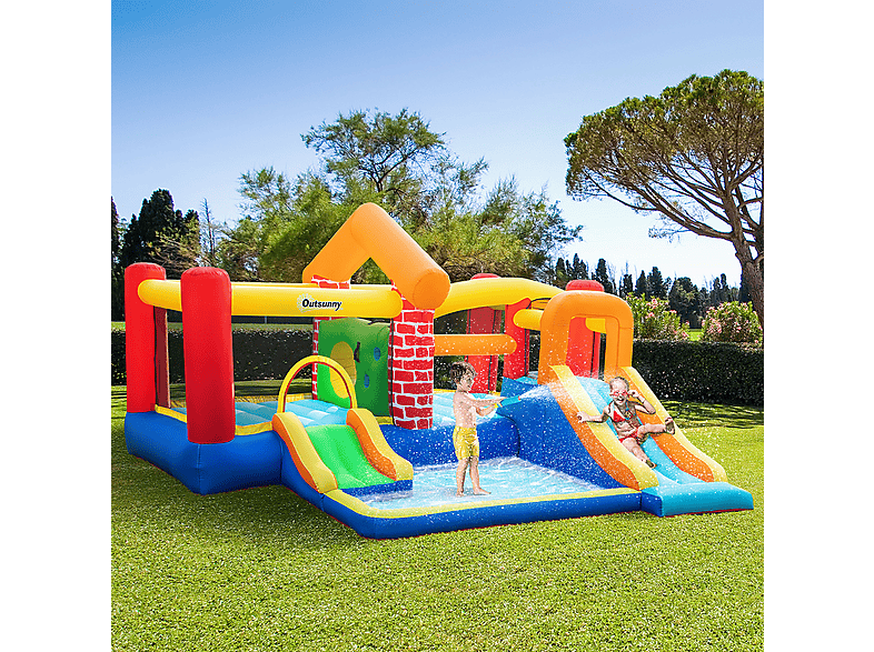 Castillo hinchable - Outsunny 342-055V90, a partir de 3 año(s), multicolor