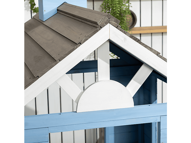 Casa de madera - Outsunny 345-025V00BU, a partir de 3 año(s), Azul