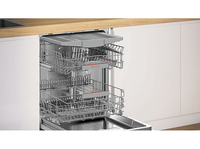 Lavavajillas integrable - Bosch SMI4ECS28E, Serie 4, 14 servicios, 6 programas, 60 cm, Home Connect, Silence Plus, Sin panelar