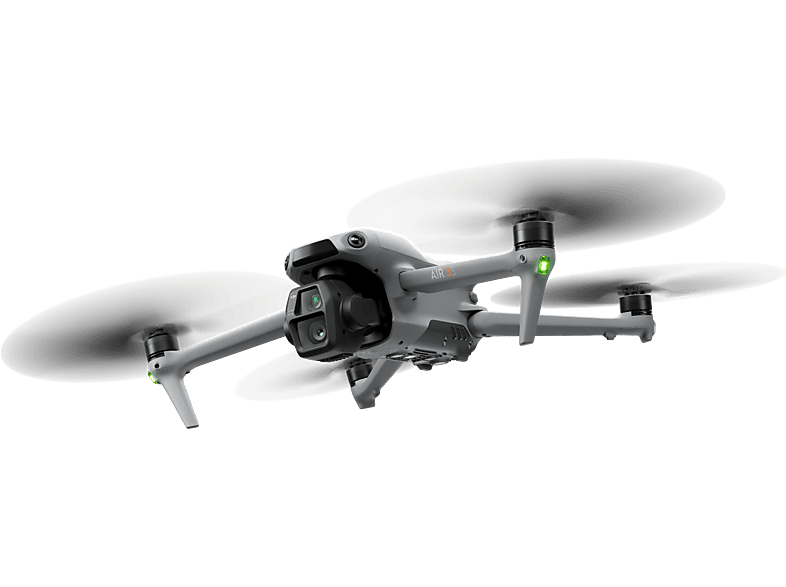 Dron - DJI Air 3S, CMO 1", 45 min Autonomía, Vídeos 4K/60 fps HDR, Doble Cámara, Panorámica Libre, Detección Obstáculos en Escenas Nocturnas, Gris