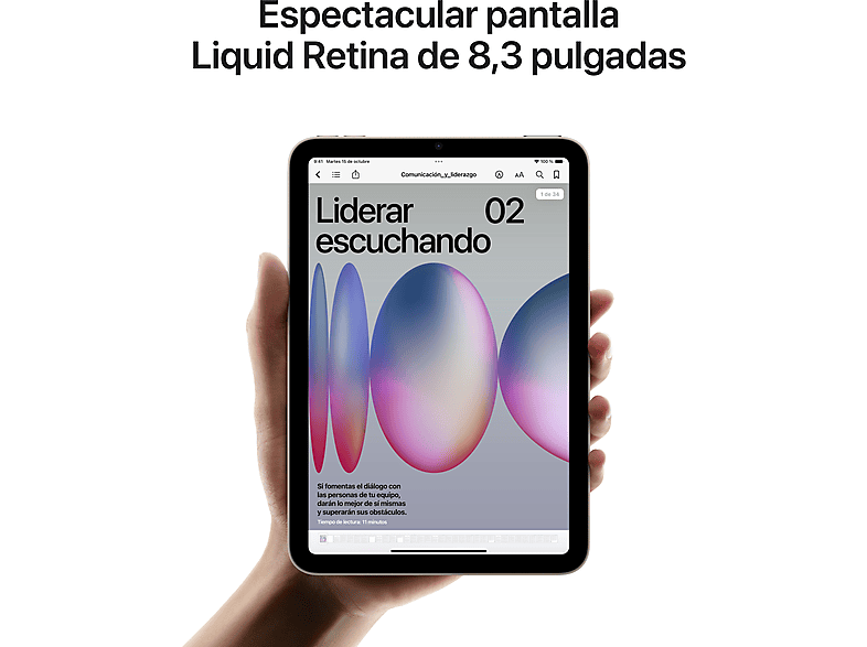 Tablet - Apple iPad mini (2024), 512 GB, Gris espacial, WiFi, 8.3", Chip A17 Pro, iPadOS