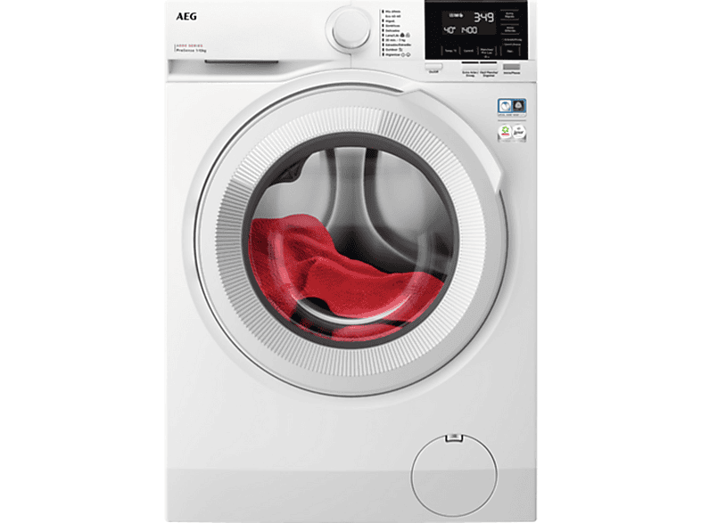 Lavadora carga frontal - AEG Serie 6000 ProSense LFR6114O2B, 10 kg, 1,400 rpm, 10 programas, Blanco