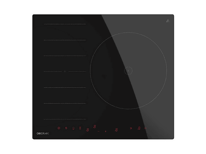 Placa de inducción - Cecotec Bolero Squad I 3600 FullFlex, 1 zona Flex + 1 zona extra grande de 32 cm zonas, 590 mm, Negro