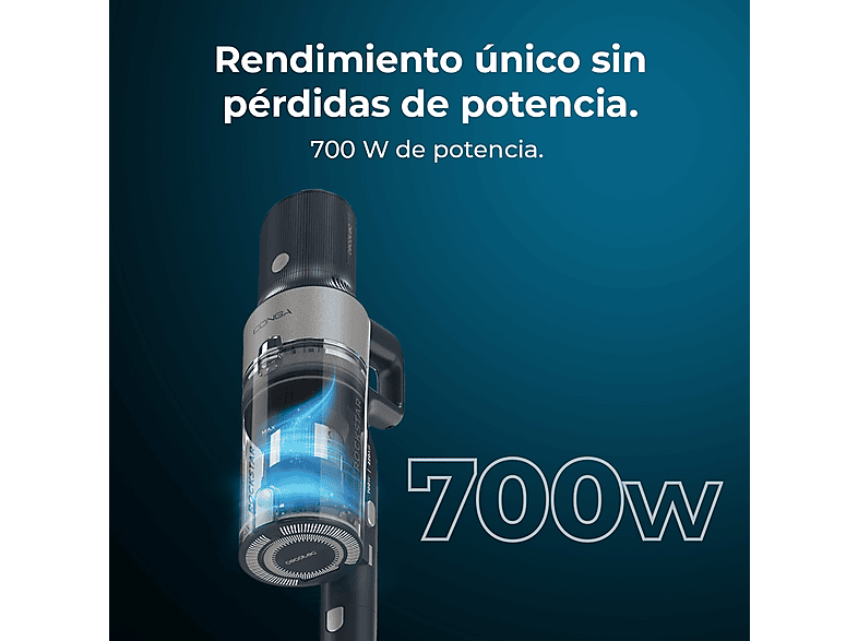 Aspirador escoba - Cecotec A01_EU01_102268/CONGA ROCKSTAR 5500 HURRICANE STAT, 700 W, Potencia de succión 30 kPa, Depósito 0,5 ml, Autonomía 120 min