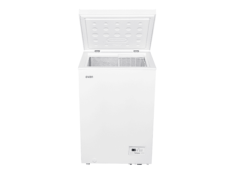 Congelador vertical - Svan SCH1001EDC, 98 l, 84,5 cm, Blanco
