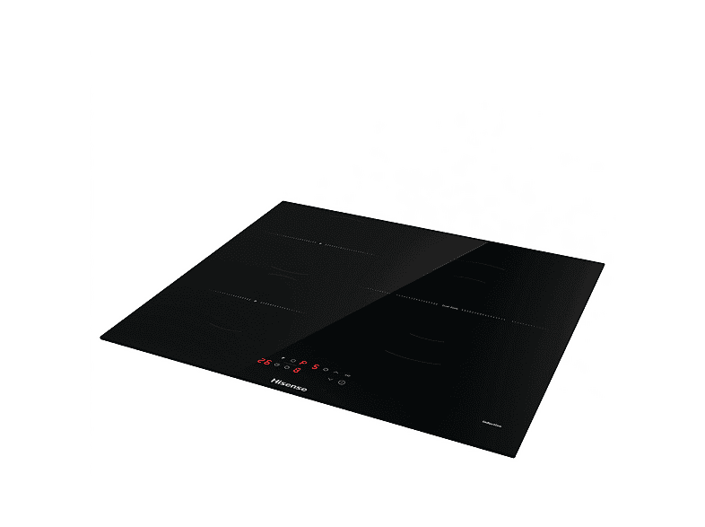 Placa inducción - Hisense HI6321BSCE, Zona XL 32cm, Calentamiento rápido, Zonas conectables, 59 cm, Negro