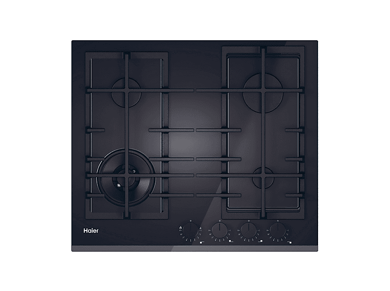 Placa de gas - Haier Series 4 HAVG6BF4TB-PB, 4 zone(s) zonas, NG + LPG (Butane), 59,5 cm, Negro