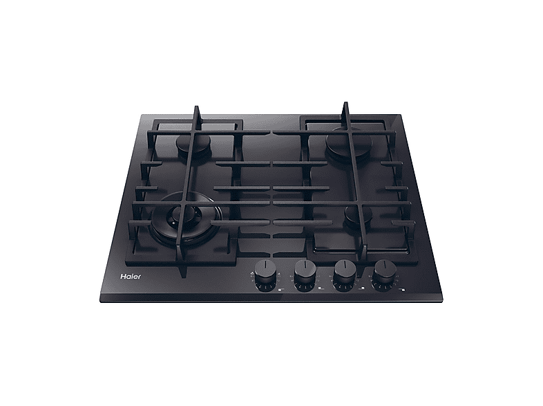 Placa de gas - Haier Series 4 HAVG6BF4TB-PB, 4 zone(s) zonas, NG + LPG (Butane), 59,5 cm, Negro