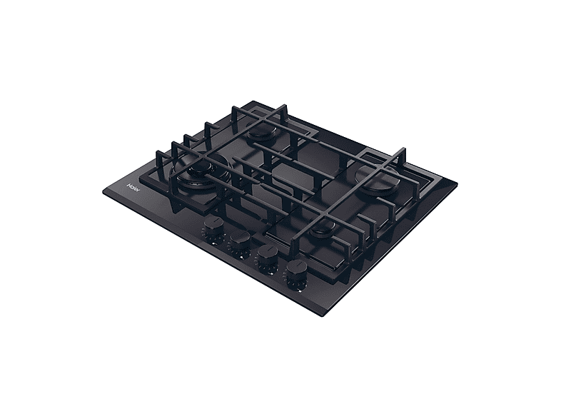 Placa de gas - Haier Series 4 HAVG6BF4TB-PB, 4 zone(s) zonas, NG + LPG (Butane), 59,5 cm, Negro