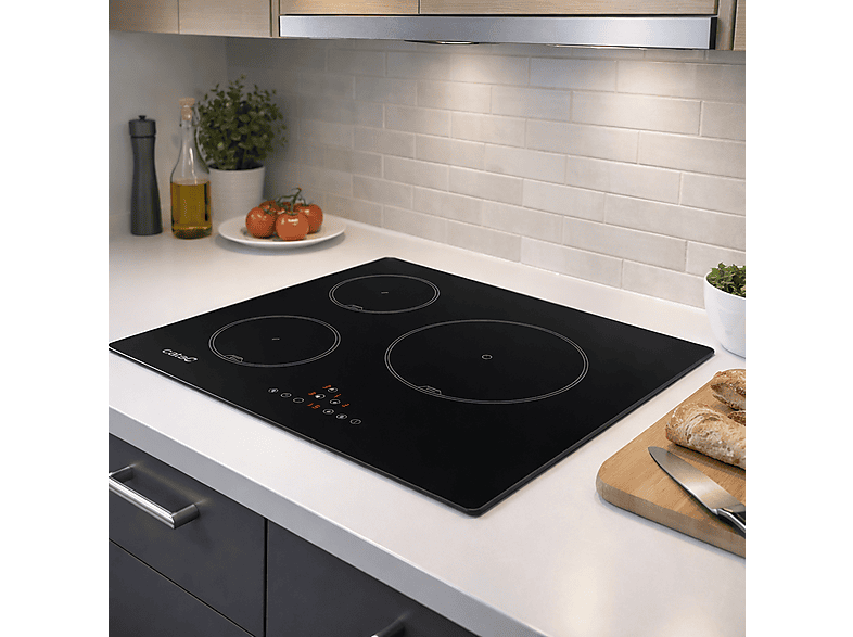 Placa de inducción - Cata IB 6403 E2 BK, 3 zone(s) zonas, 59 cm, Negro
