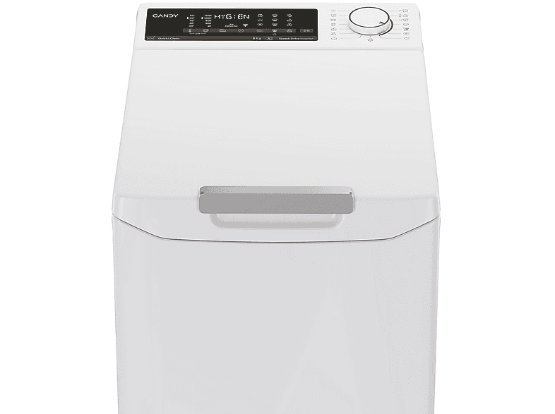 Lavadora carga superior - Candy ProWash 500, 8 kg, 1200 rpm, Motor Inverter, Wi-fi, Blanco