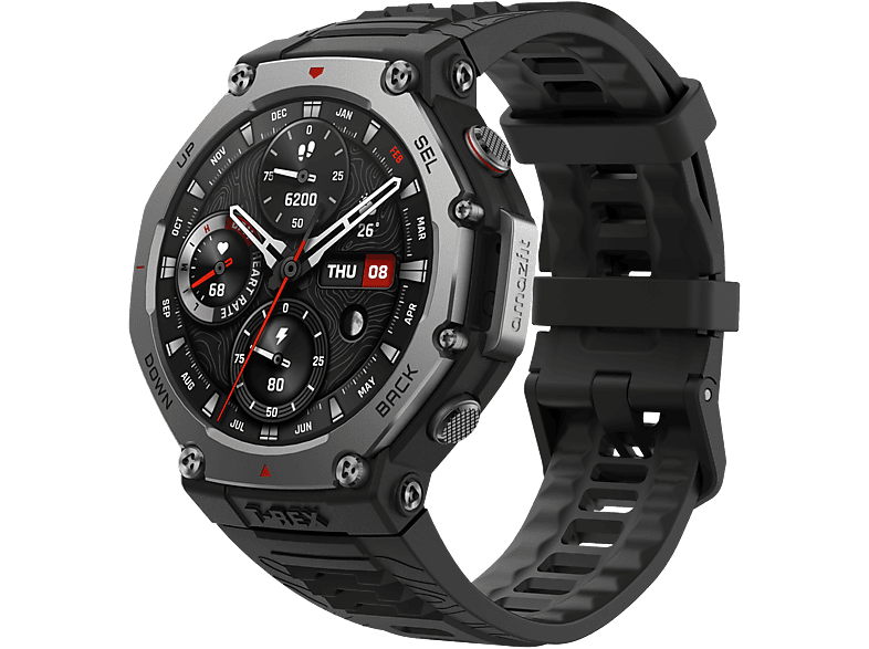 Smartwatch - Amazfit T-Rex 3, 1.5" AMOLED, Táctil, 27 días Autonomía, Silicona, Compatible iOS/Android, Onyx