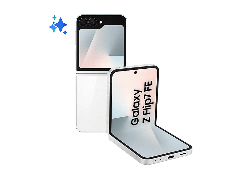 Smartphone - Samsung Galaxy Z Flip7 FE, Blanco, Móvil Android, 128 GB, 8 GB RAM, 7,6 " Dynamic AMOLED 2X, Gorilla Glass Victus 2, 120 Hz, 4000 mAh