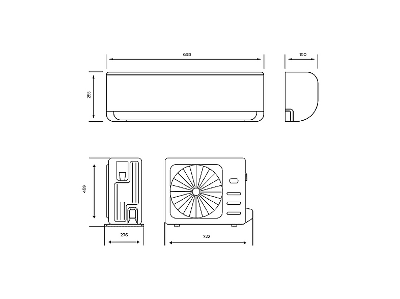 Aire acondicionado Split 1x1 - Aspes AAAS900W, Función Inverter