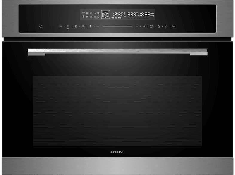 Horno con microondas - Infiniton 48YA3, Multifunción, Integrable, 50 l, 59.4 cm Ancho, 3000W, Crystal Black