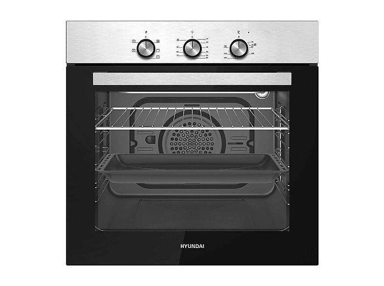 Horno multifunción - Hyundai HHM4700X, Libre instalación, 60 l, 59,6 cm, Inox