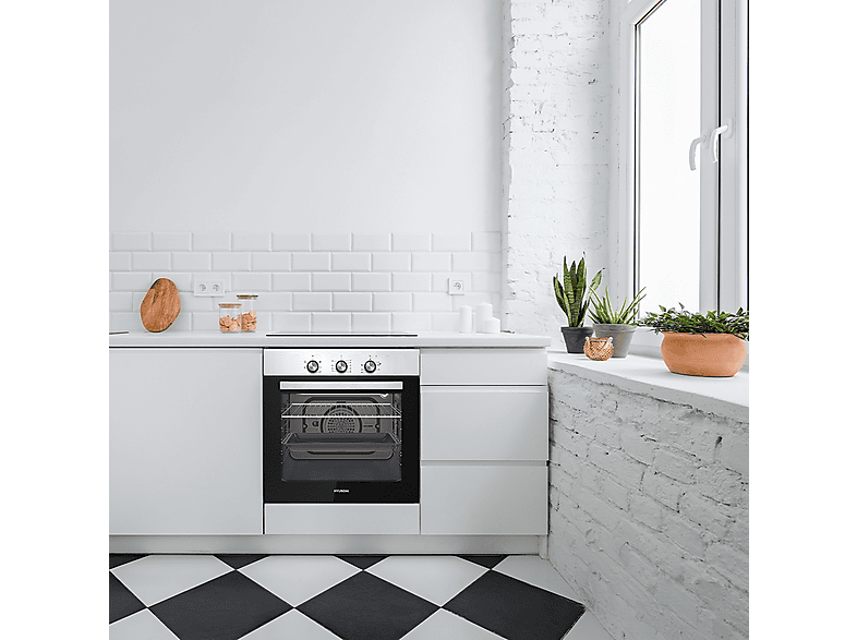 Horno multifunción - Hyundai HHM4700X, Libre instalación, 60 l, 59,6 cm, Inox